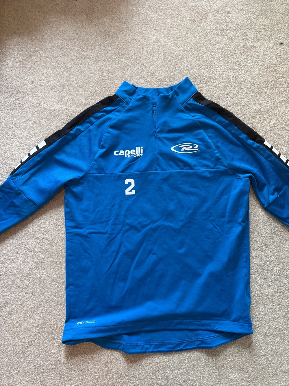 Rush soccer Capelli of New York Blue and Black Kids' Long-Sleeve Training Top
